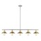 Z-Lite Casa 5 Light Island/Billiard, Brushed Nickel & Factory Brass 613-5L-BN+FB - alternate 1